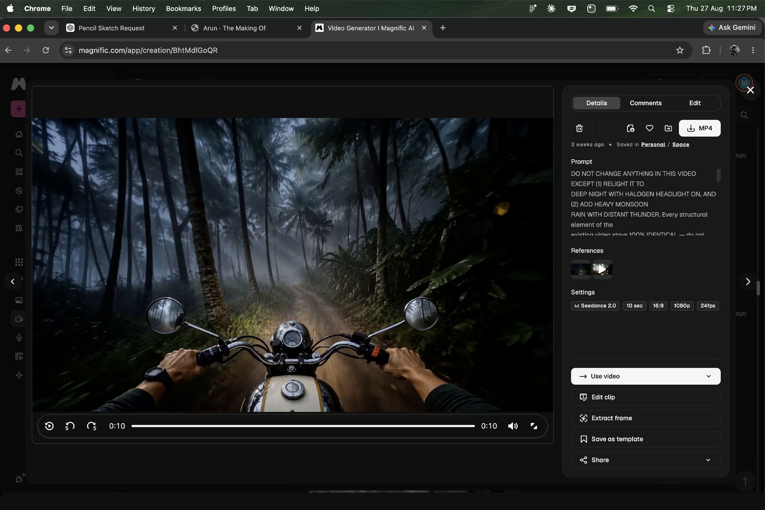 From image to video. The five scenes chosen to move into video production.